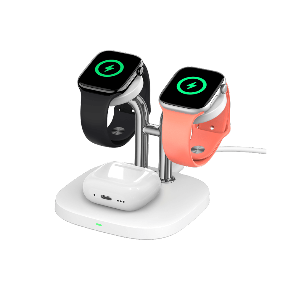 SwanScout 704A - Cargador Inalámbrico Dual para Relojes Apple