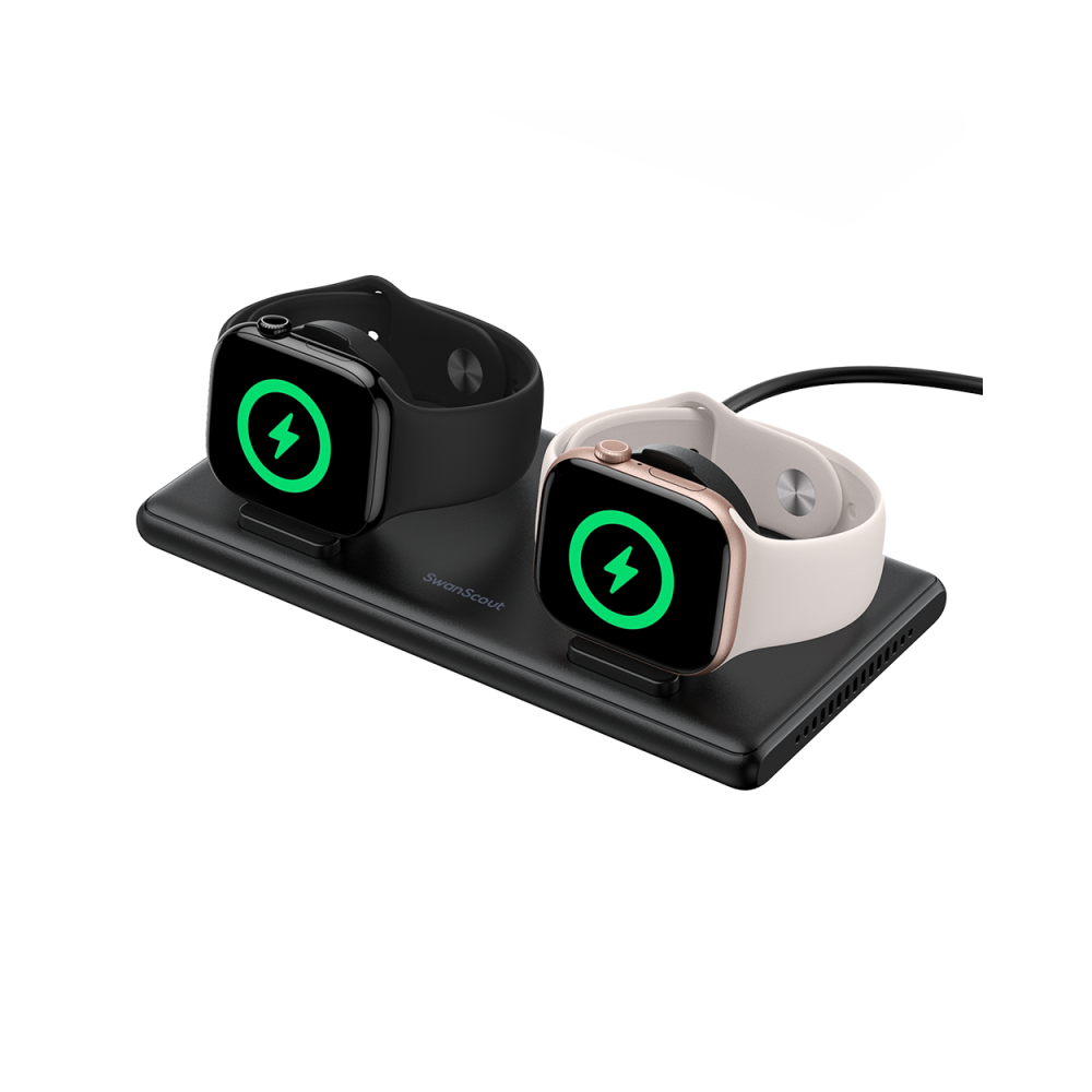SwanScout 507DA – Cargador dual para Apple Watch