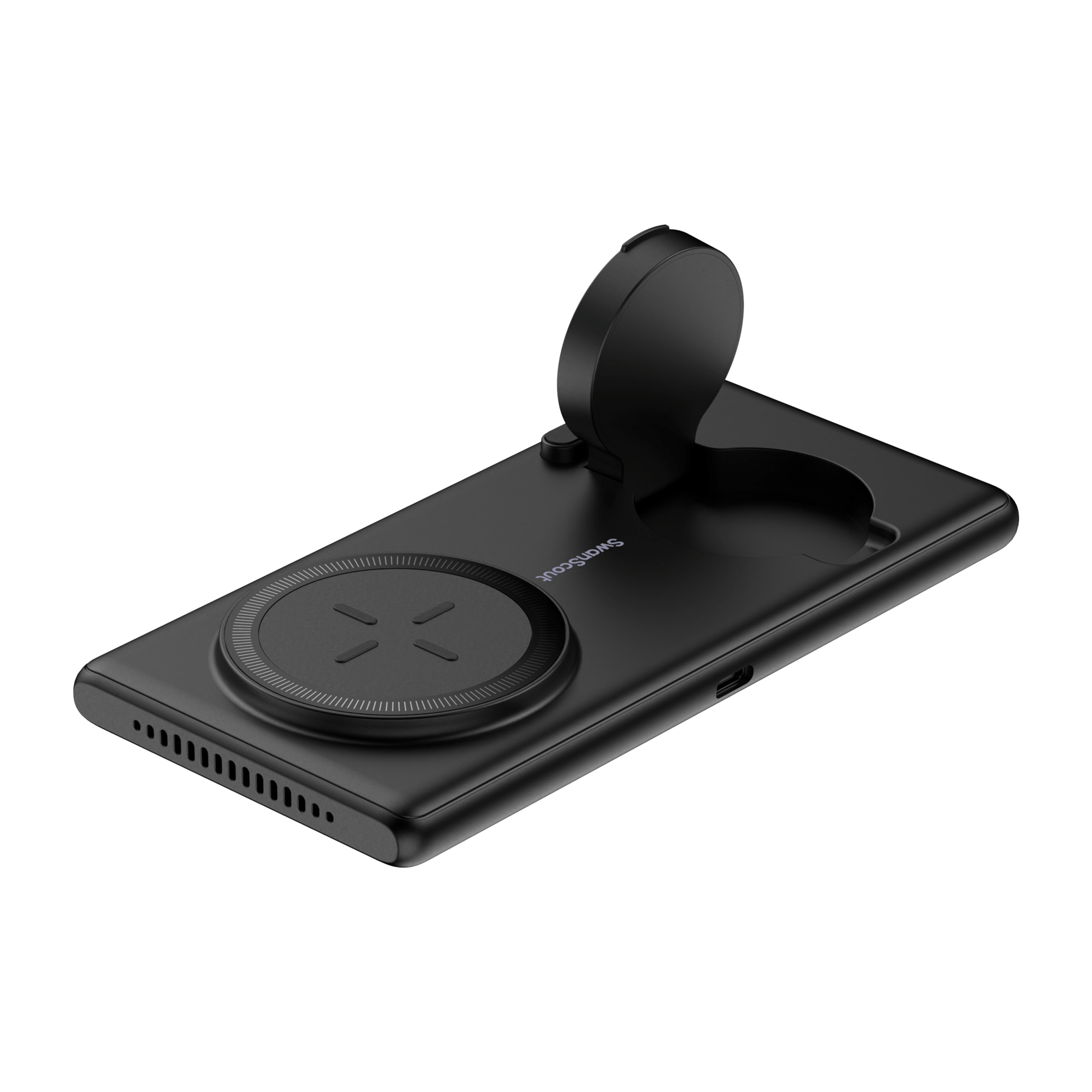 Designed for simplicity, the SwanScout 502G doubles as a Pixel watch charging stand with wireless power for Pixel Watch 1.