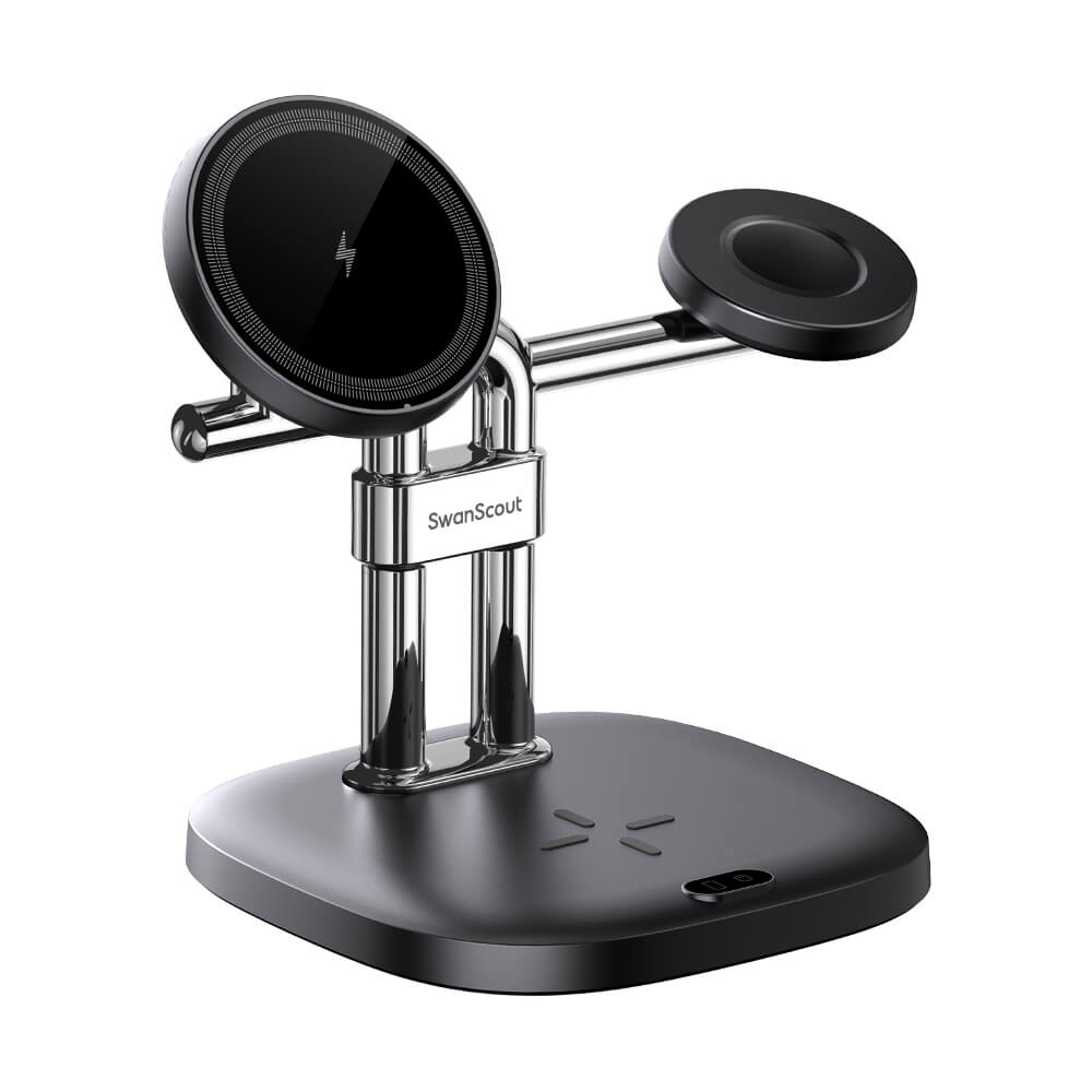 SwanScout 712SM – Samsung向け 3 in 1 マグネット式ワイヤレス充電ステーション