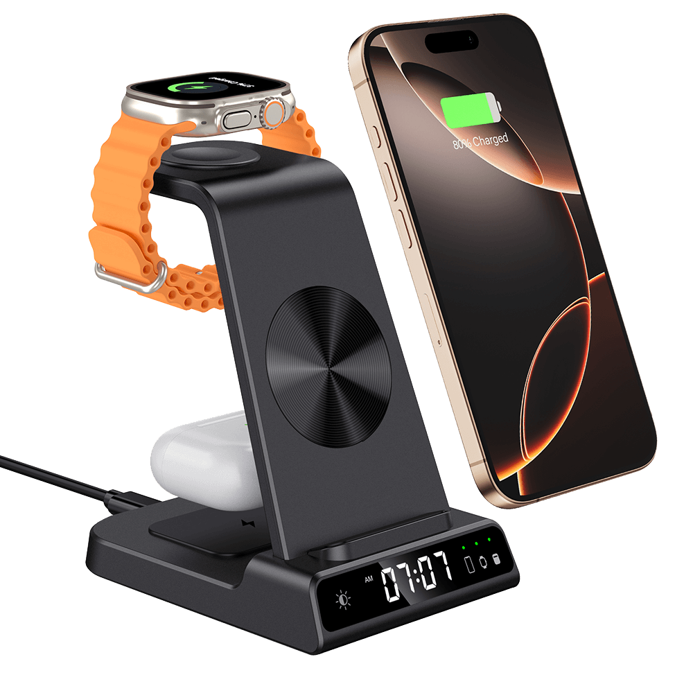 SwanScout C02 – Support de charge sans fil 3-en-1 pour Apple