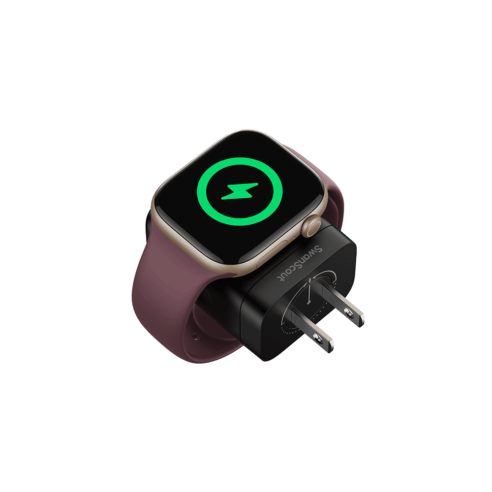 5W magnetic charging for new Apple Watch 12 with USB-C adapter by SwanScout 509A
