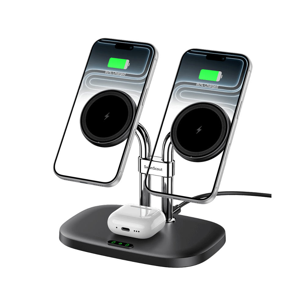 SwanScout 706M | Apple デバイス用の 3 In 1 折りたたみ式ワイヤレス