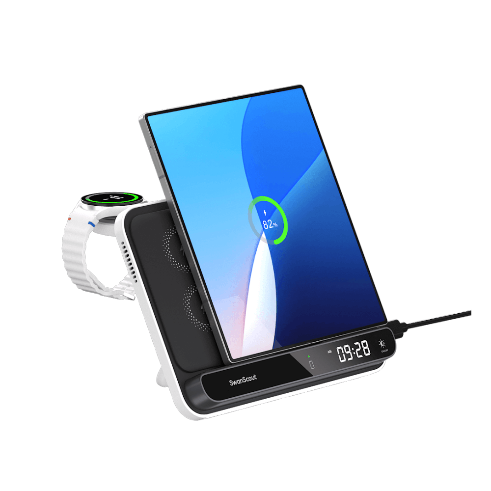 SwanScout 710FS - Galaxy Z FoldとGalaxy Watch用ワイヤレス充電スタンド