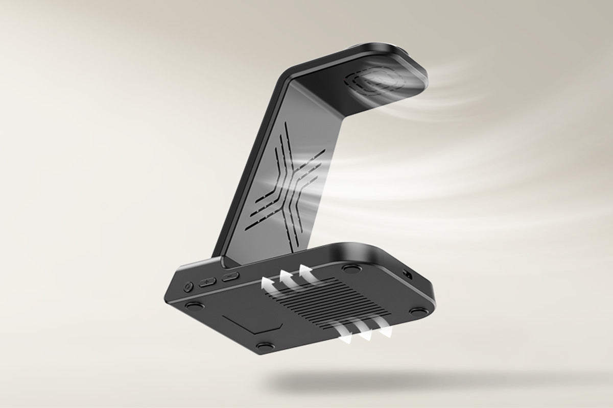 SwanScout C01FB 3-in-1 charger three independent heat dissipation vents preventing overheating during charging