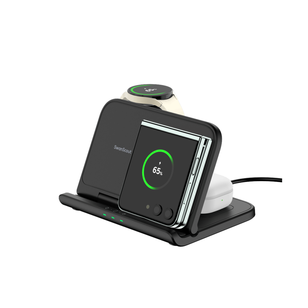SwanScout 705S - Chargeur sans fil 3 en 1 pour Galaxy Z Fold