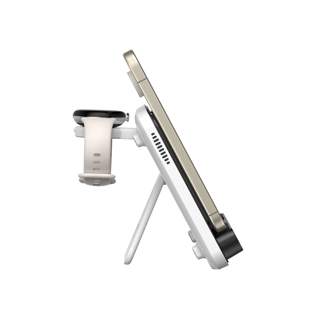 SwanScout 710G2 - Cargador inalámbrico para dos teléfonos y un reloj de Google