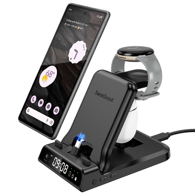 SwanScout 701G - Caricatore rapido cablato per Pixel Watch 1