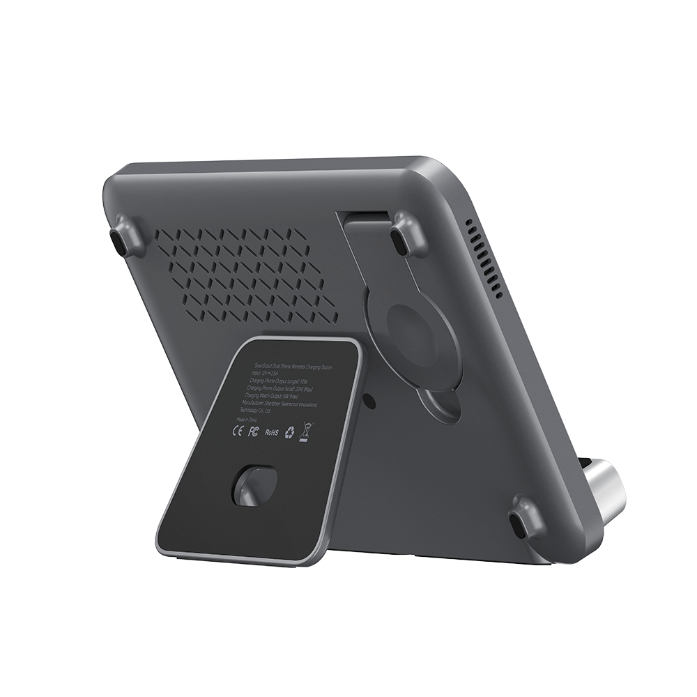 SwanScout 710A - Apple用デュアルスマホ＋1台のウォッチ対応ワイヤレス充電器