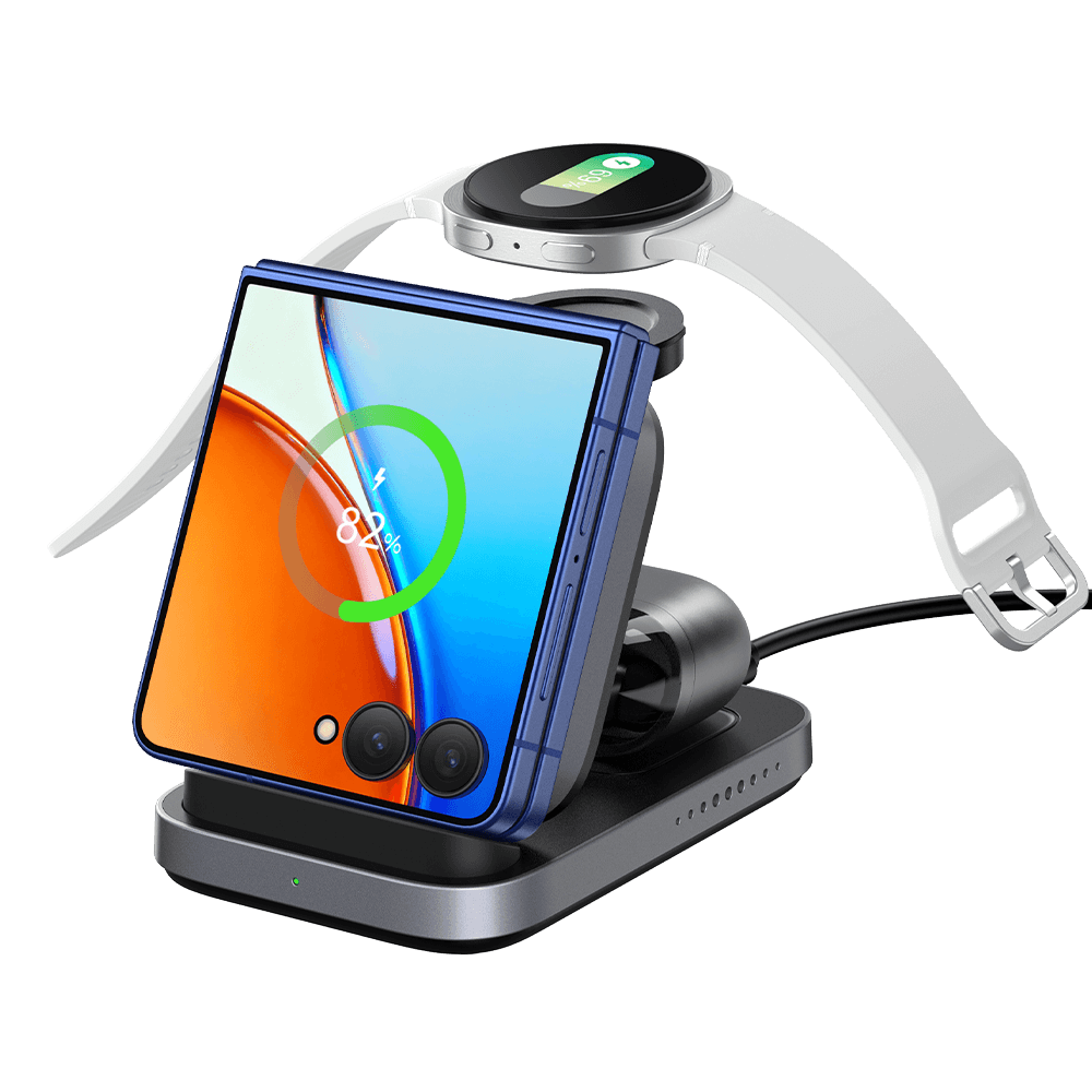 SwanScout 713F - 三合一三星 Z Flip 7 無線充電器